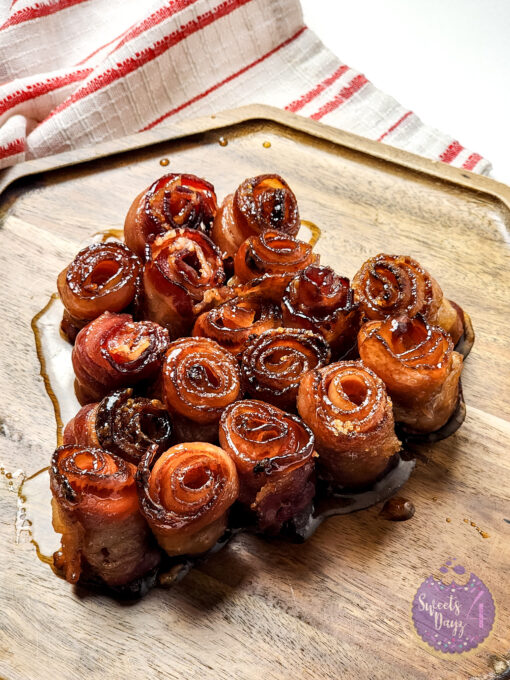 Maple Glazed Bacon Roses on White - Image 3