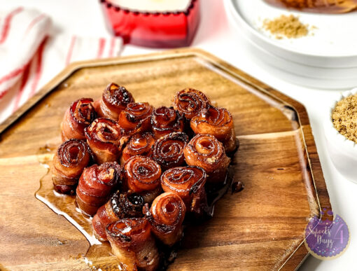 Maple Glazed Bacon Roses on White - Image 6