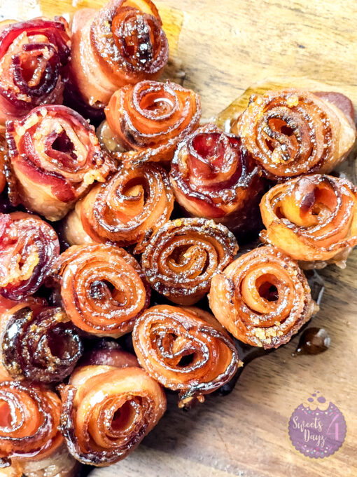 Maple Glazed Bacon Roses on White - Image 7