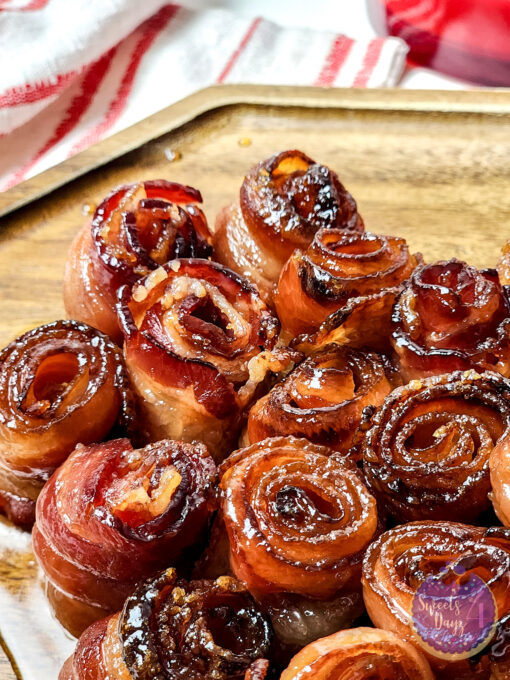 Maple Glazed Bacon Roses on White - Image 8