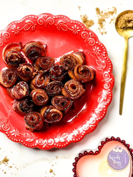 Maple Glazed Bacon Roses on Gold Marble - Image 3