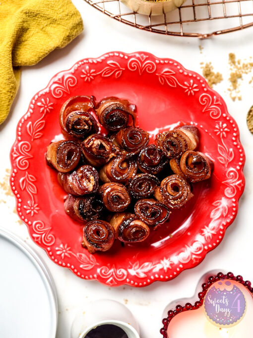 Maple Glazed Bacon Roses on Gold Marble - Image 6