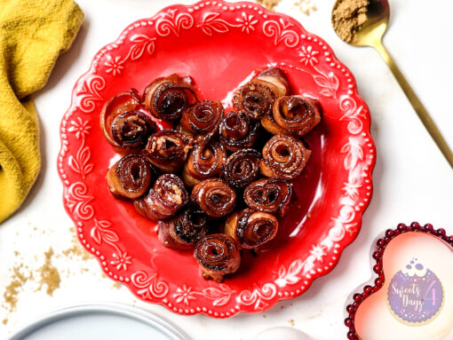 Maple Glazed Bacon Roses on Gold Marble - Image 7