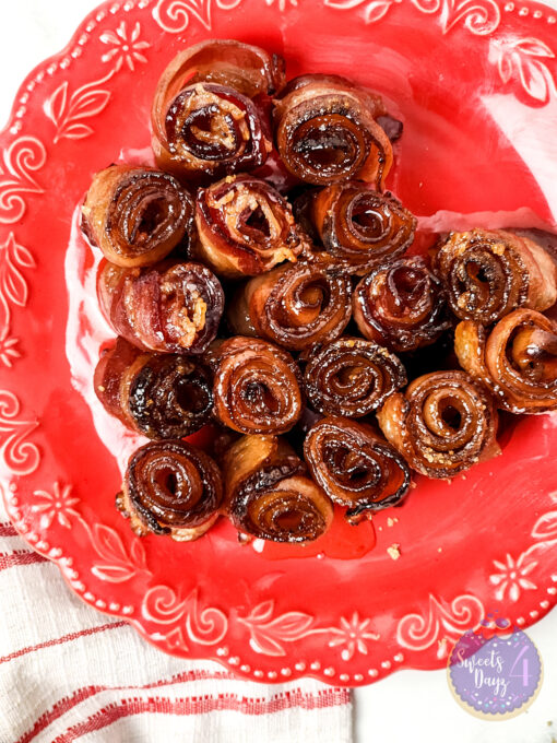 Maple Glazed Bacon Roses on Marble - Image 3