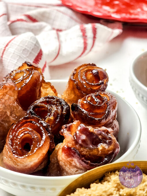 Maple Glazed Bacon Roses on Marble - Image 8