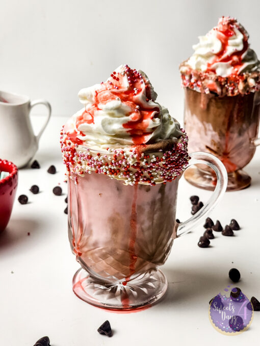 Strawberry Chocolate Milkshake on White - Image 2