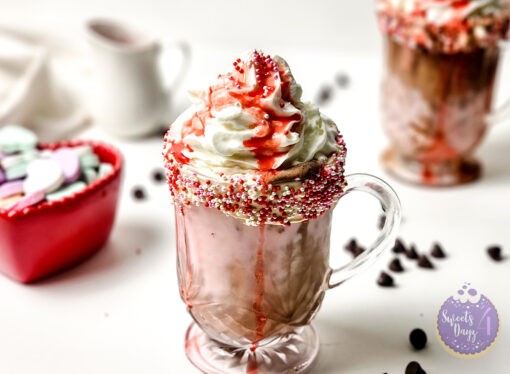 Strawberry Chocolate Milkshake on White - Image 3