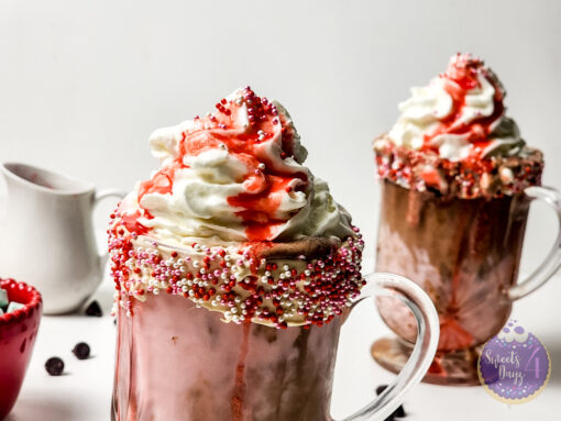 Strawberry Chocolate Milkshake on White - Image 5