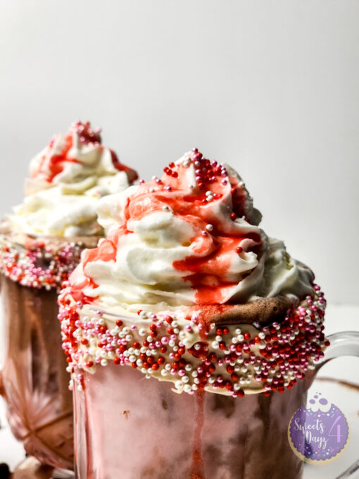 Strawberry Chocolate Milkshake on White - Image 9