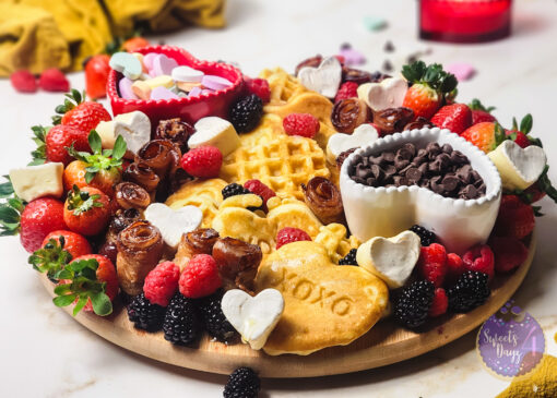 Valentine's Breakfast Charcuterie on Gold Marble - Image 2