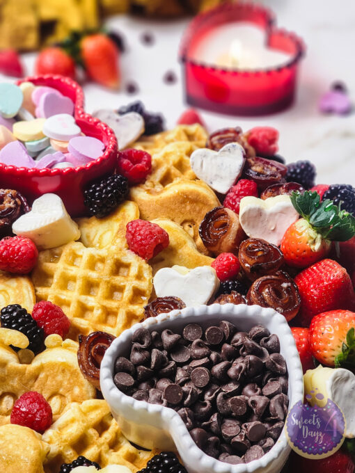 Valentine's Breakfast Charcuterie on Gold Marble - Image 9