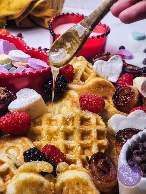 Valentine's Breakfast Charcuterie on Gold Marble - Image 10