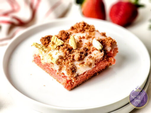 Strawberry Crunch Blondies on Marble - Image 10