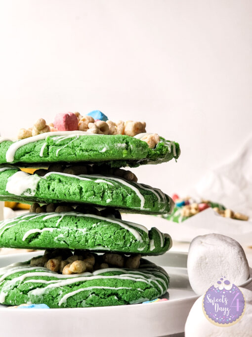 Lucky Charm St. Patty's Cookies on Gold Marble