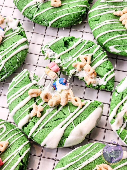 Lucky Charm St. Patty's Cookies on Gold Marble - Image 9