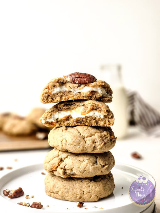 Stuffed Carrot Cake Cookies on Rhombus