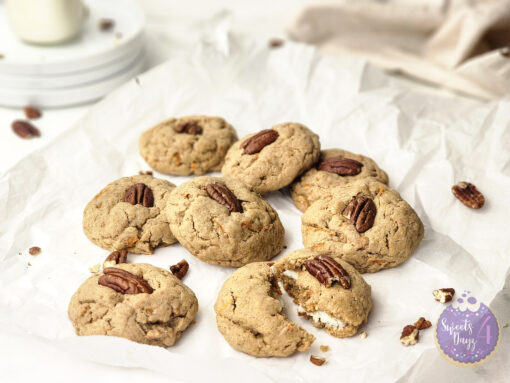 Stuffed Carrot Cake Cookies on Marble - Image 7