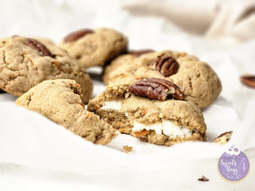 Stuffed Carrot Cake Cookies on Marble - Image 6