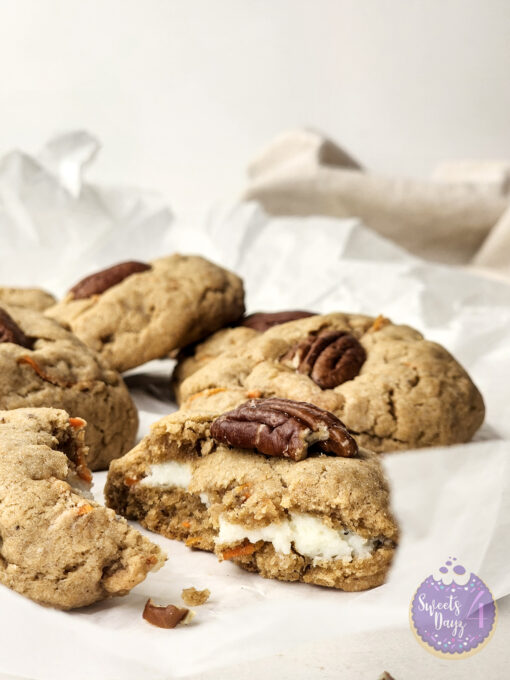 Stuffed Carrot Cake Cookies on Marble - Image 5