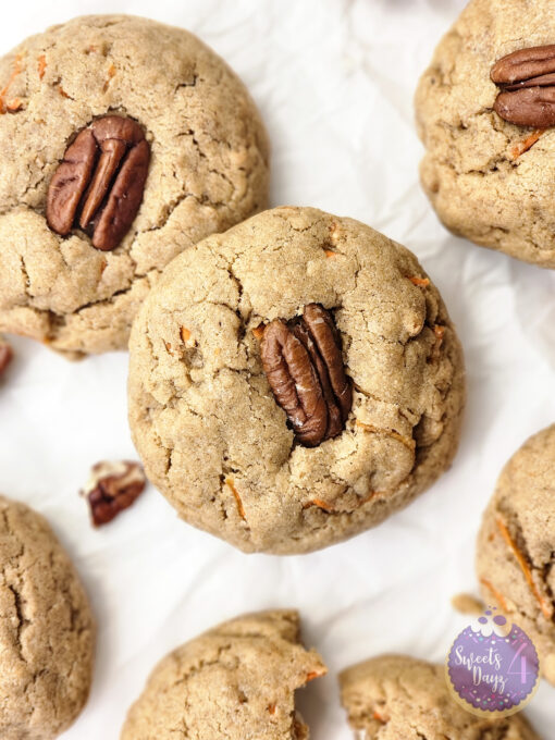 Stuffed Carrot Cake Cookies on Marble - Image 4