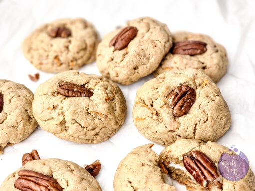 Stuffed Carrot Cake Cookies on Marble - Image 2