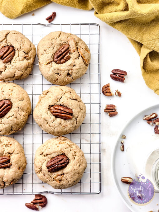 Stuffed Carrot Cake Cookies on Gold Marble - Image 4