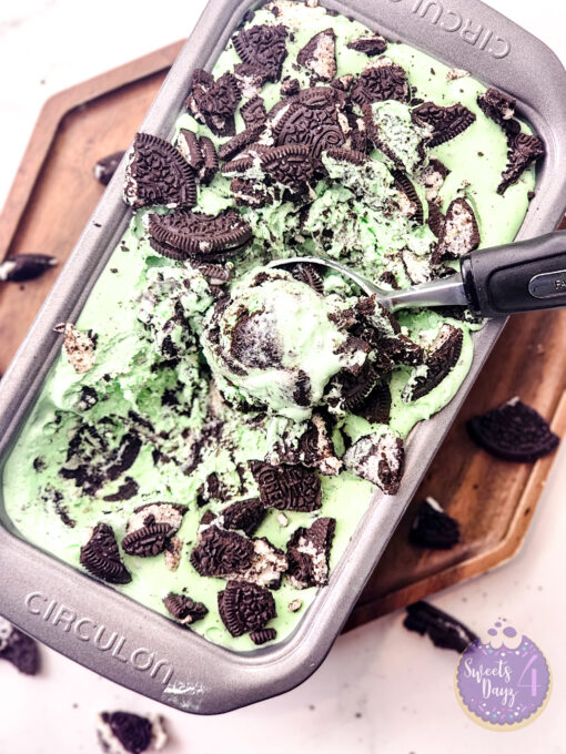 Mint Oreo Ice Cream on Marble - Image 3